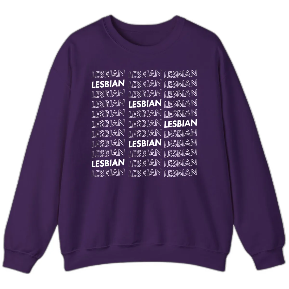 Lesbian Pride Repeat Pattern Sweatshirt in Purple