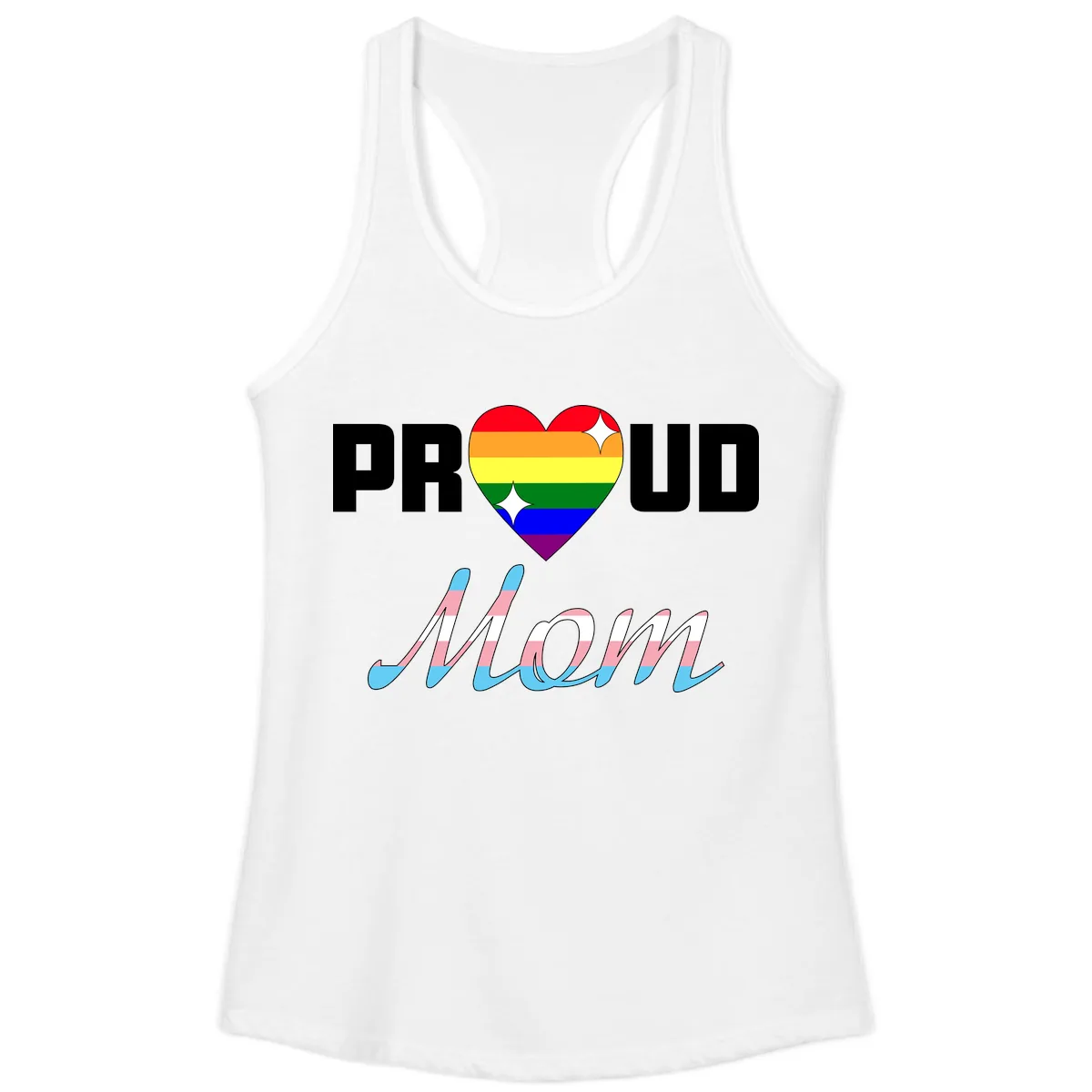 Proud All In Ladies Tank in White