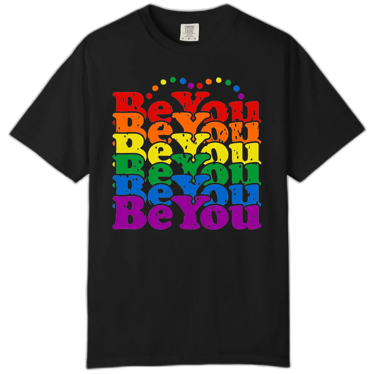 Beyond The Rainbow Pride Celebration Comfort Color in Black