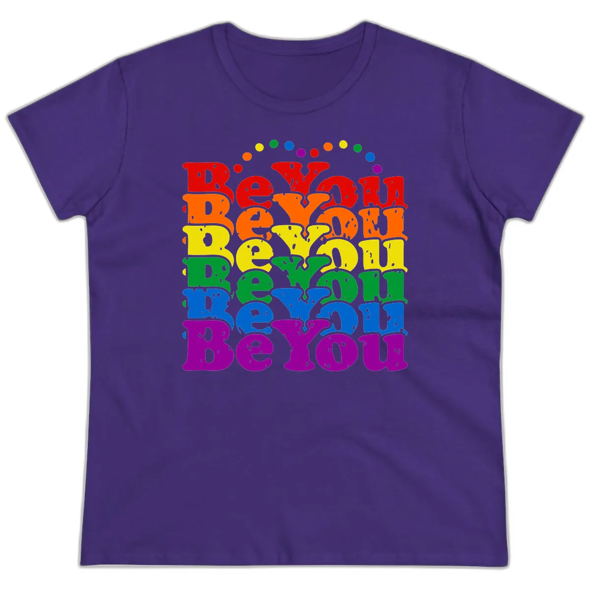 Beyond The Rainbow Pride Celebration Ladies Tee in Purple