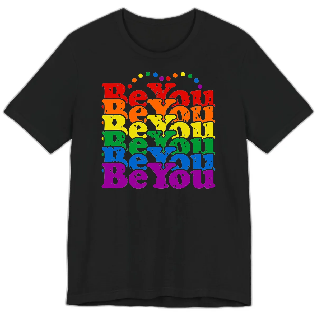 Beyond The Rainbow Pride Celebration Premium T-Shirt in Black