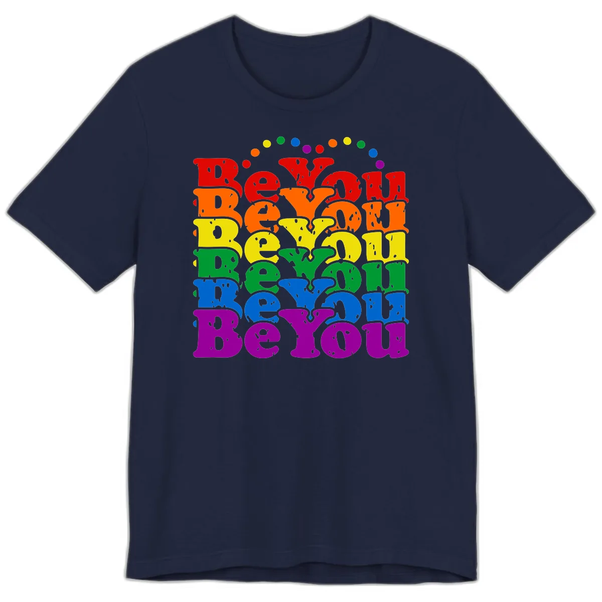 Beyond The Rainbow Pride Celebration Premium T-Shirt in Navy