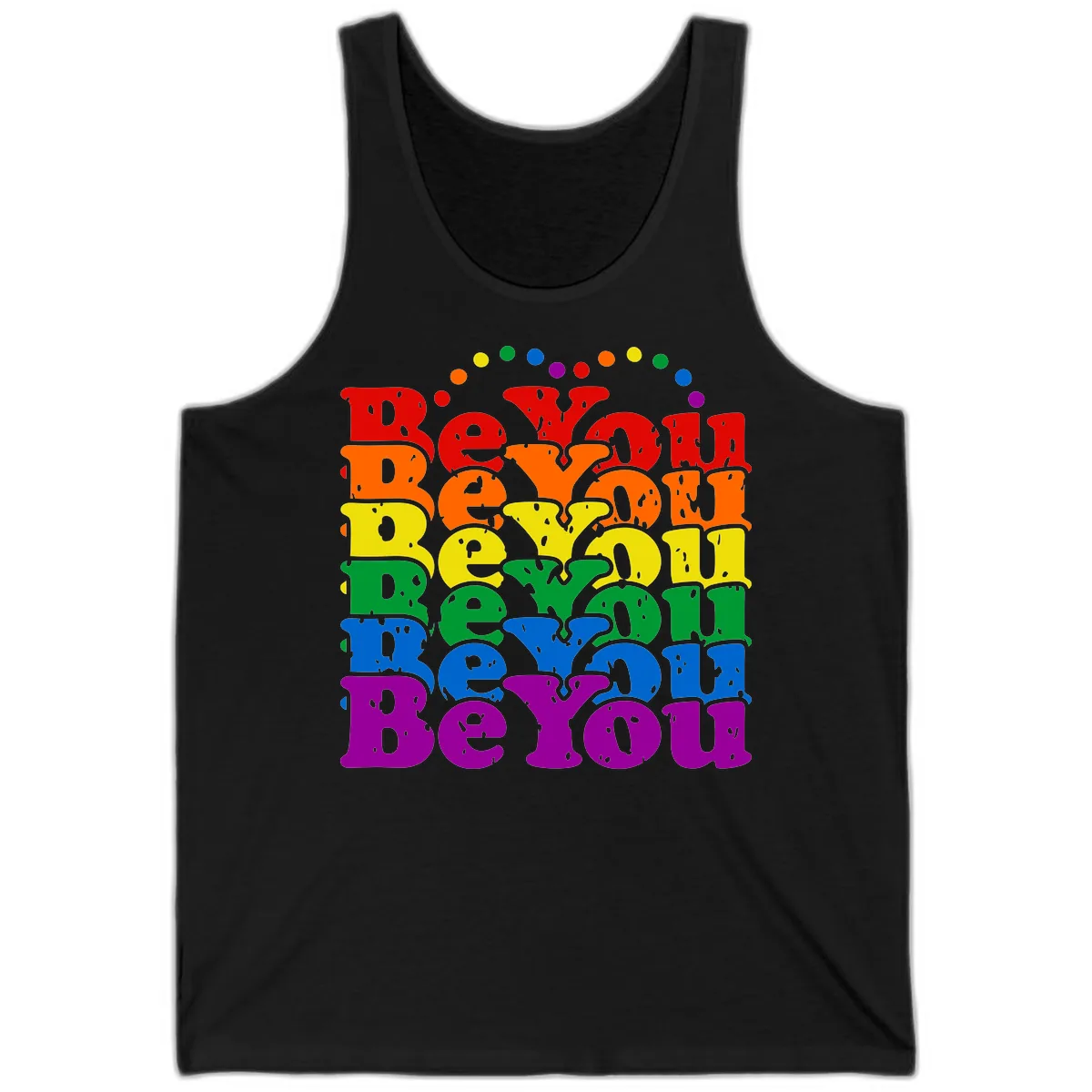 Beyond The Rainbow Pride Celebration Tank in Black