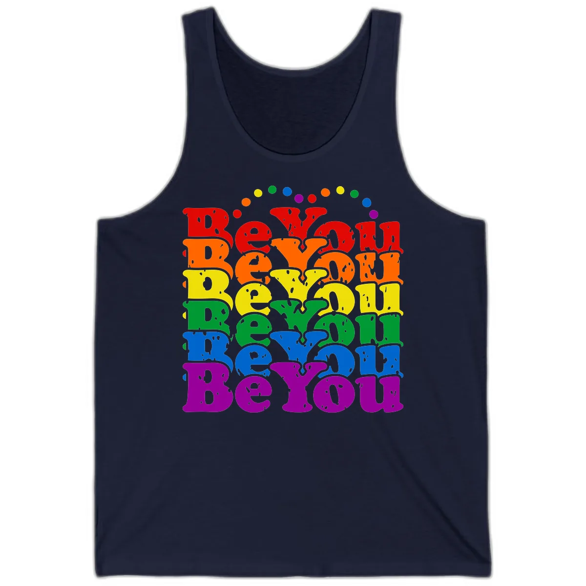 Beyond The Rainbow Pride Celebration Tank in Navy