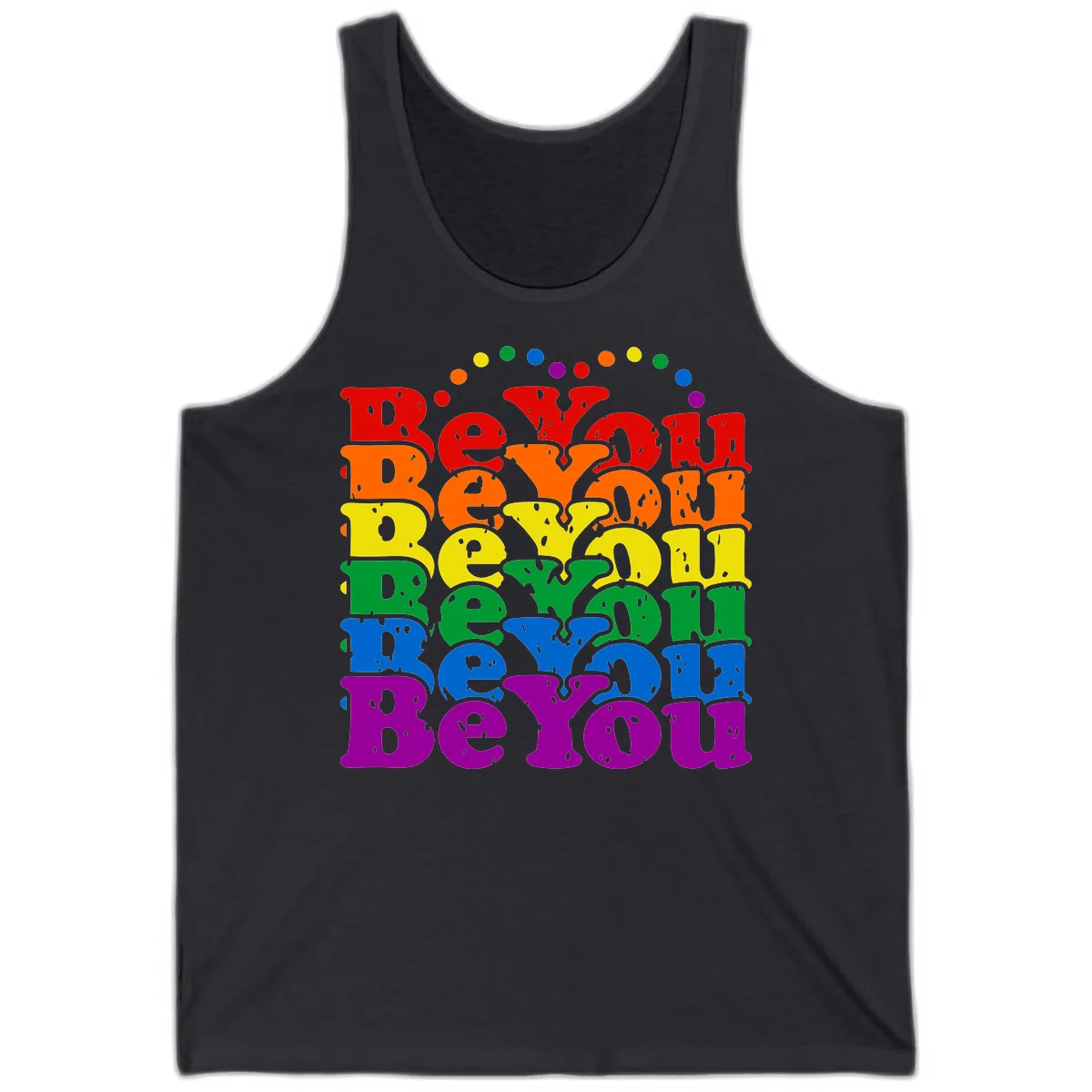 Beyond The Rainbow Pride Celebration Tank in Dark Grey