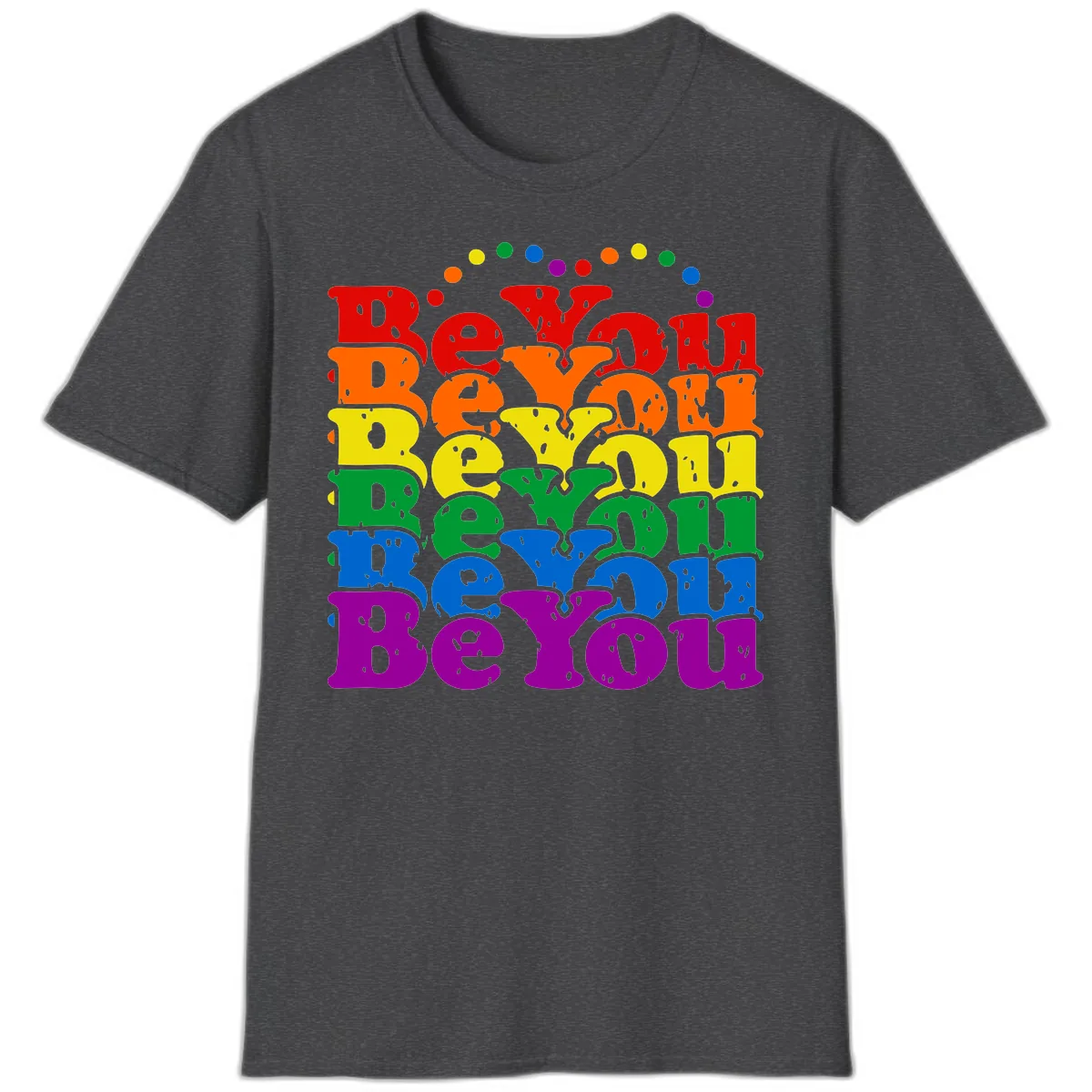 Beyond The Rainbow Pride Celebration T-Shirt in Dark Heather