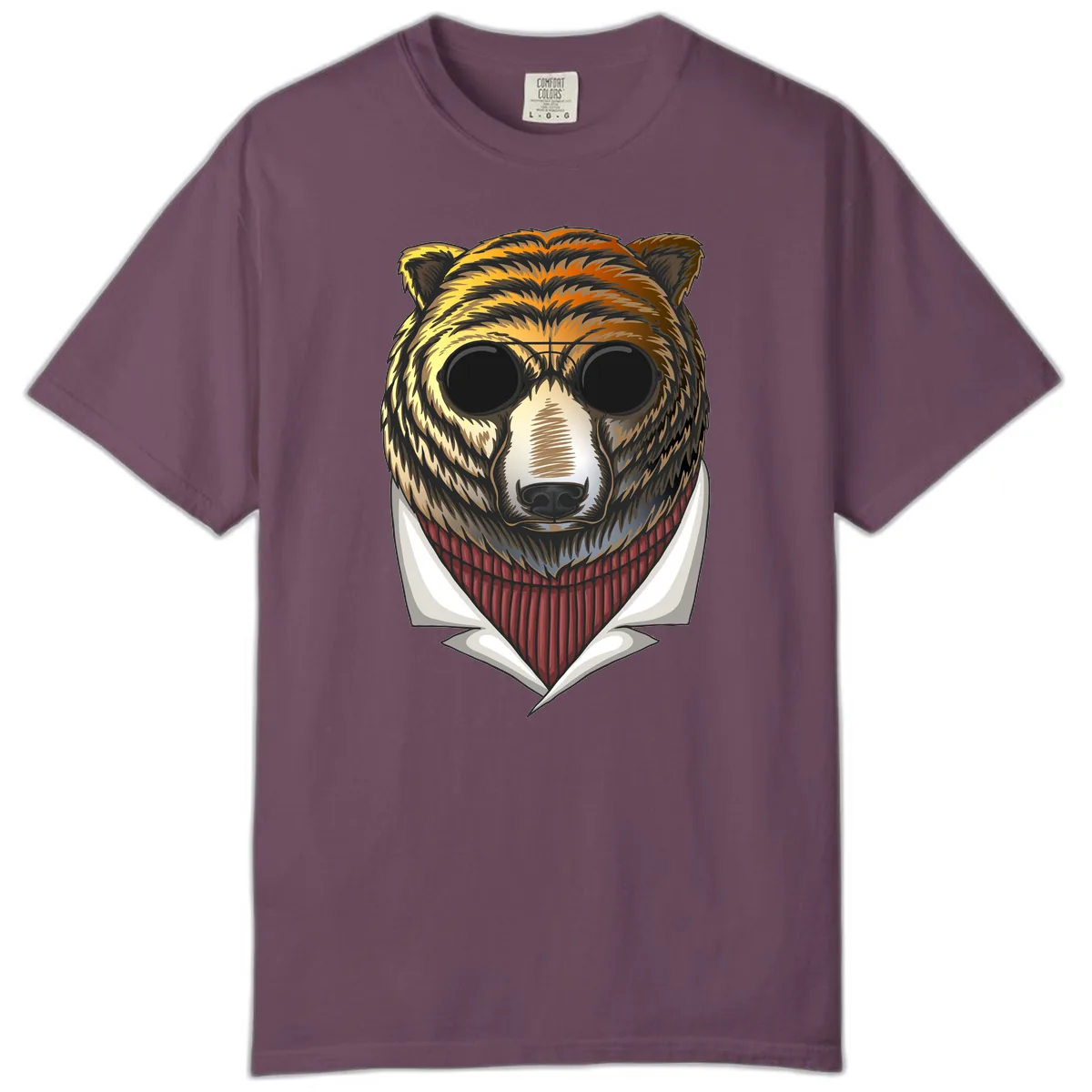 Cool Bear in Sunglasses Comfort Color in Berry