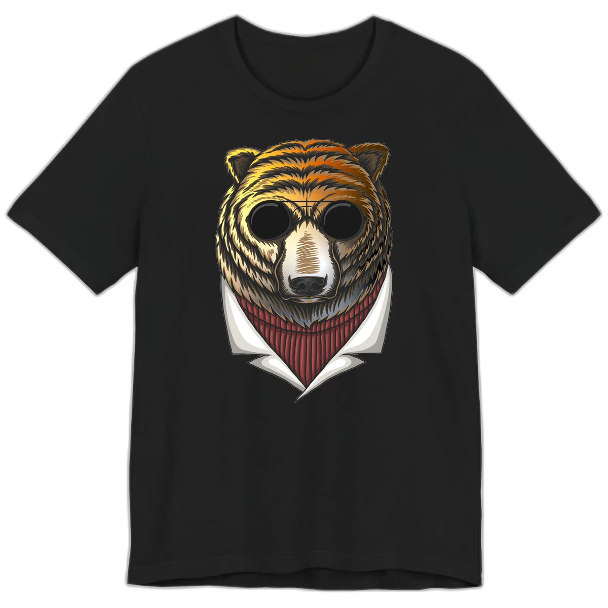 Cool Bear in Sunglasses Premium T-Shirt in Black