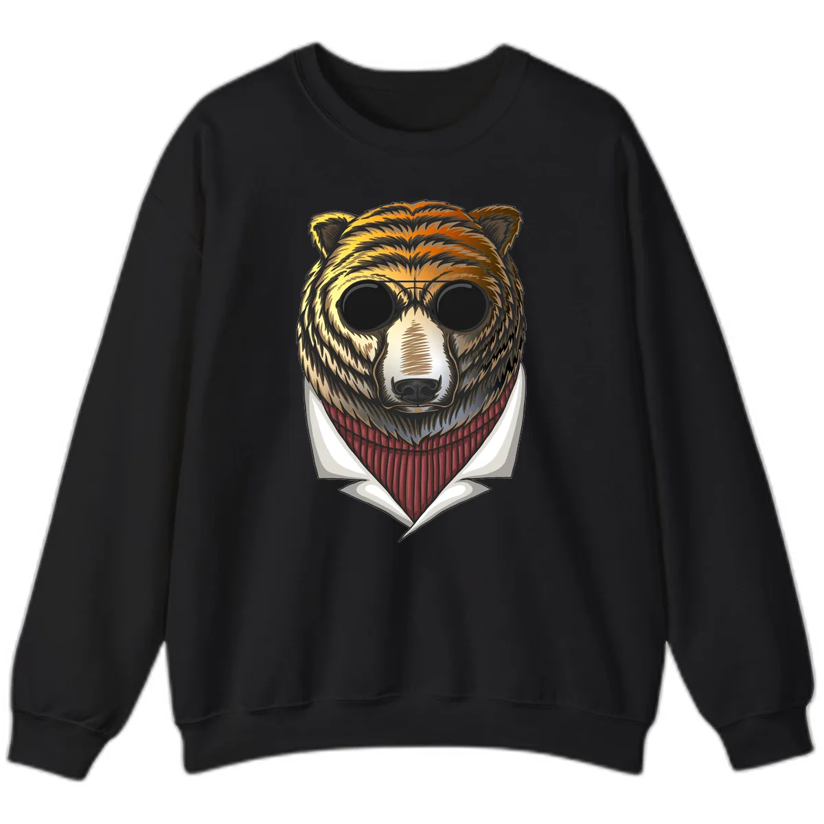 Cool Bear in Sunglasses Sweatshirt in Black