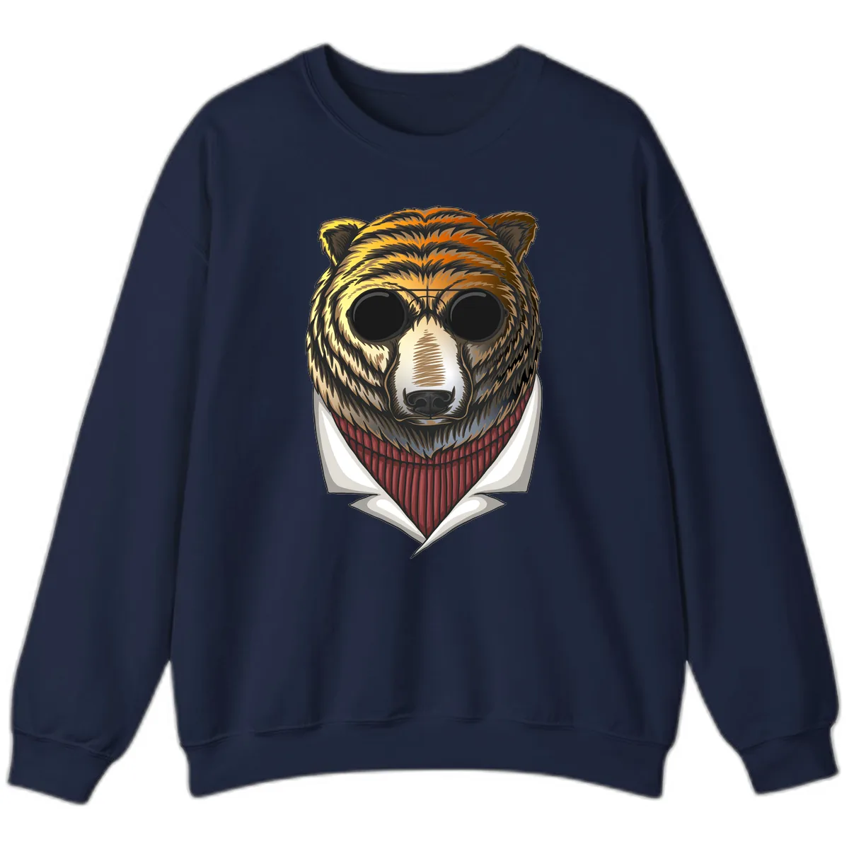 Cool Bear in Sunglasses Sweatshirt in Navy