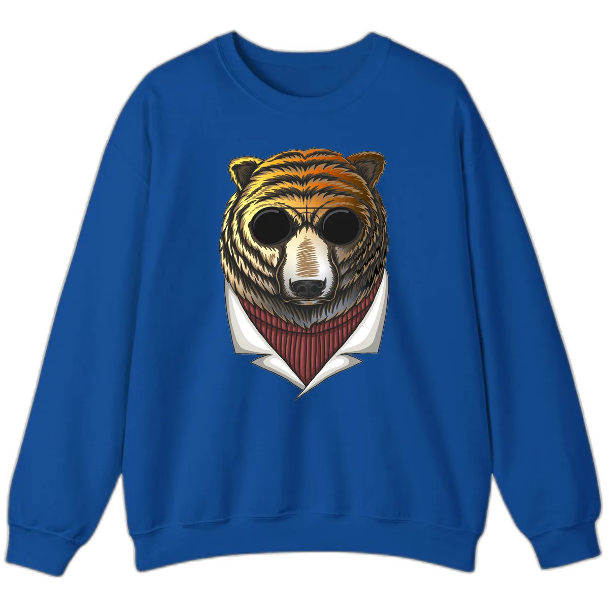 Cool Bear in Sunglasses Sweatshirt in Royal