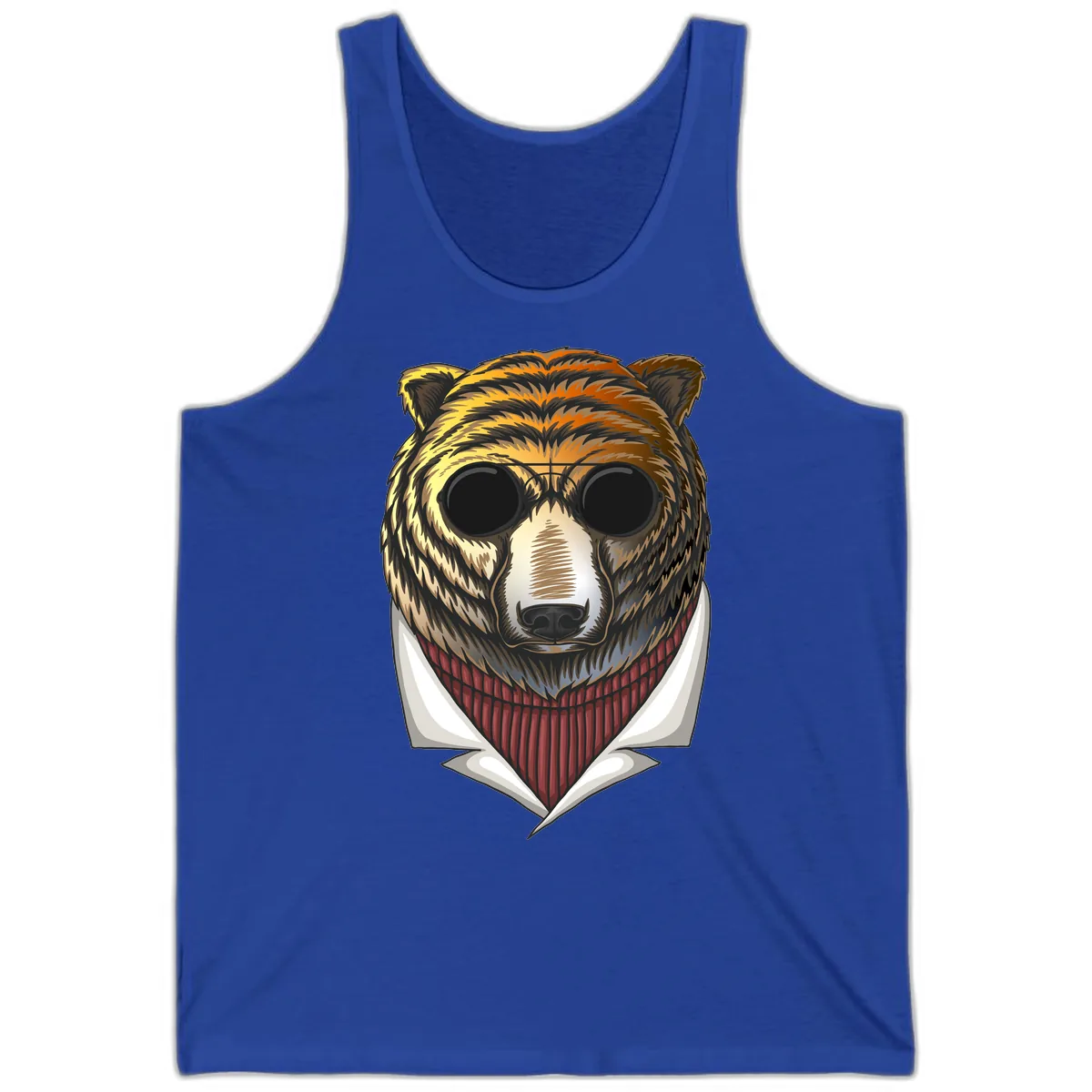 Cool Bear in Sunglasses Tank in True Royal