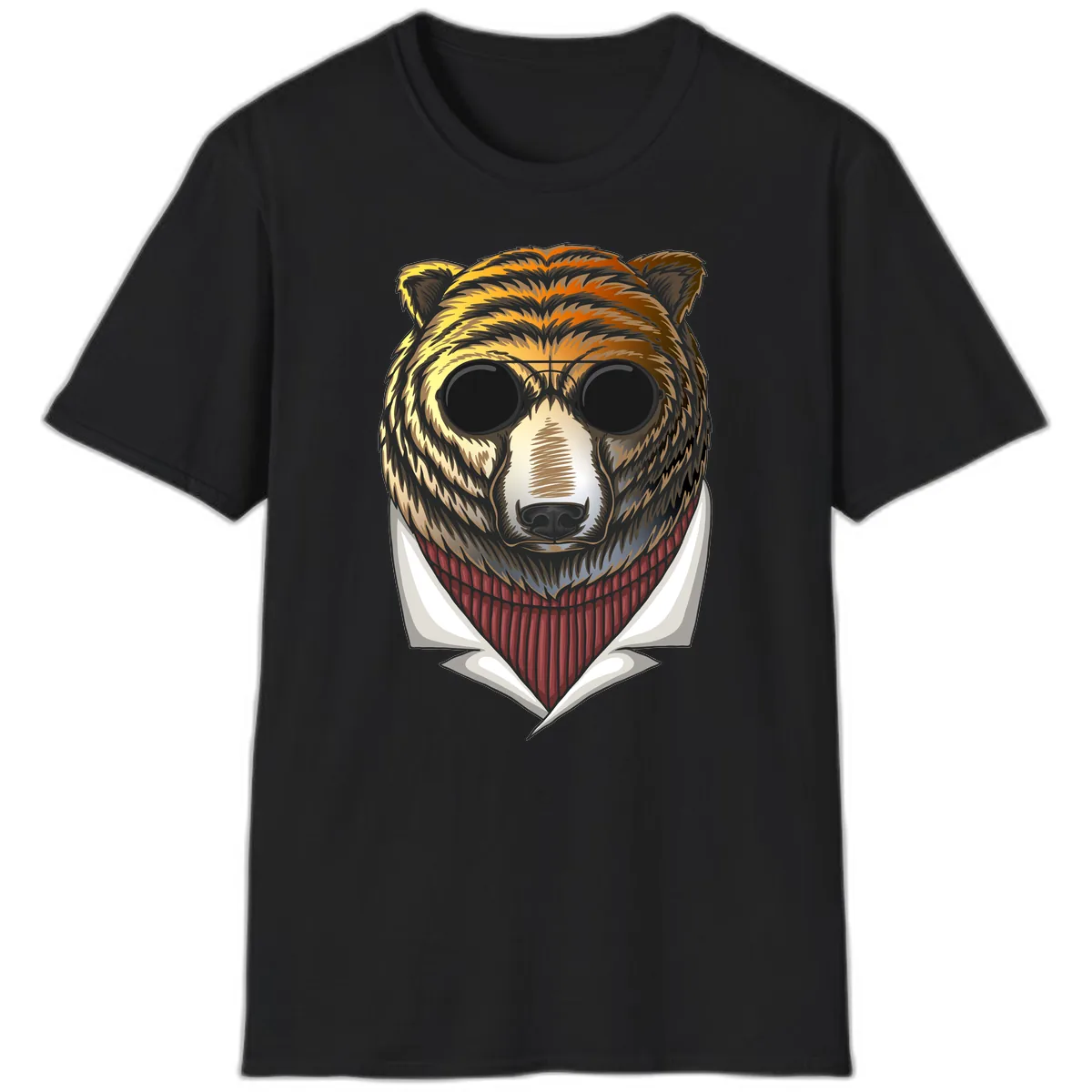 Cool Bear in Sunglasses T-Shirt in Black