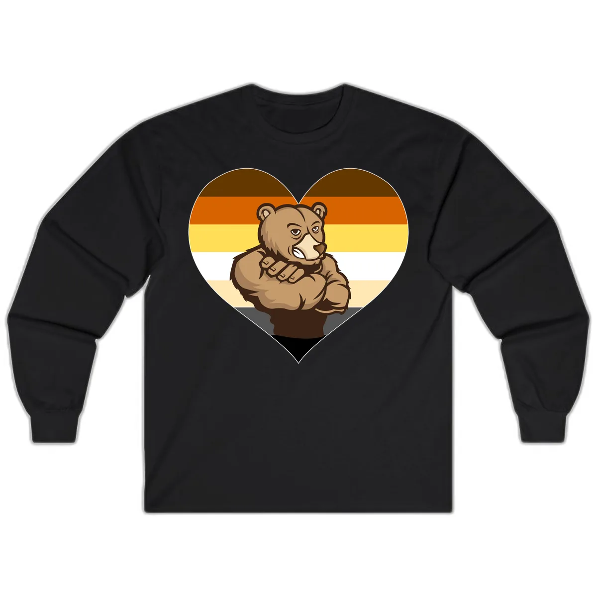 Bear Pride Heart Long Sleeve in Black