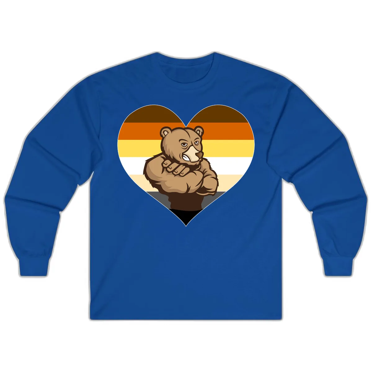 Bear Pride Heart Long Sleeve in Royal