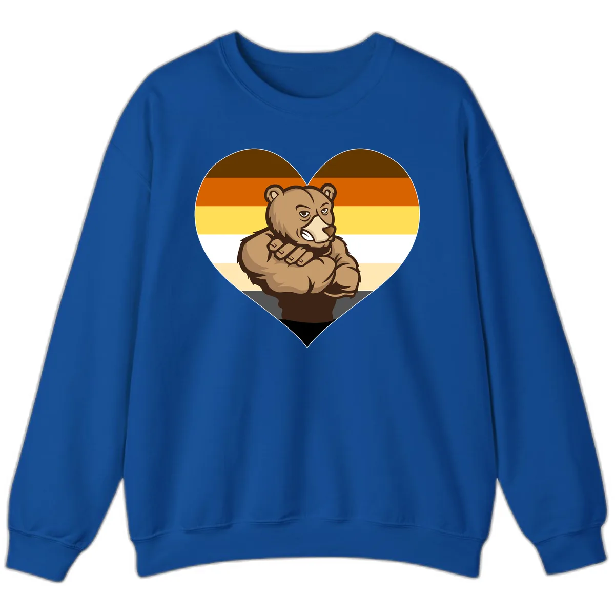 Bear Pride Heart Sweatshirt in Royal
