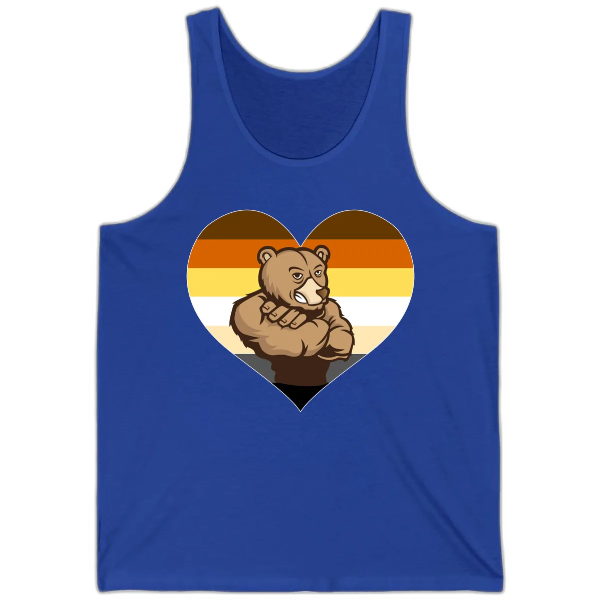 Bear Pride Heart Tank in True Royal