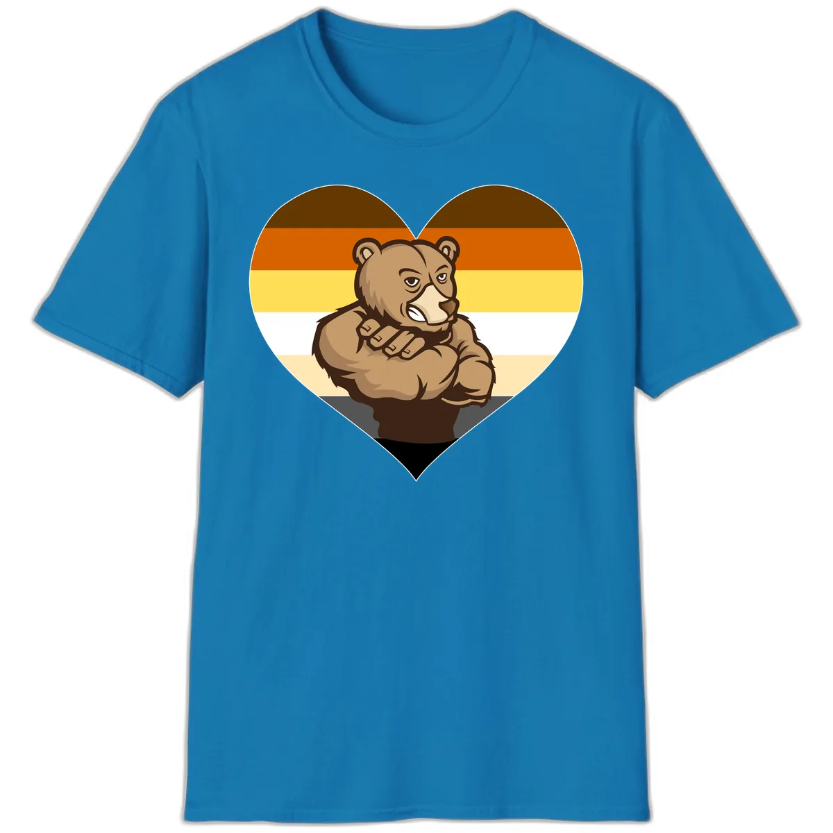 Bear Pride Heart T-Shirt in Sapphire