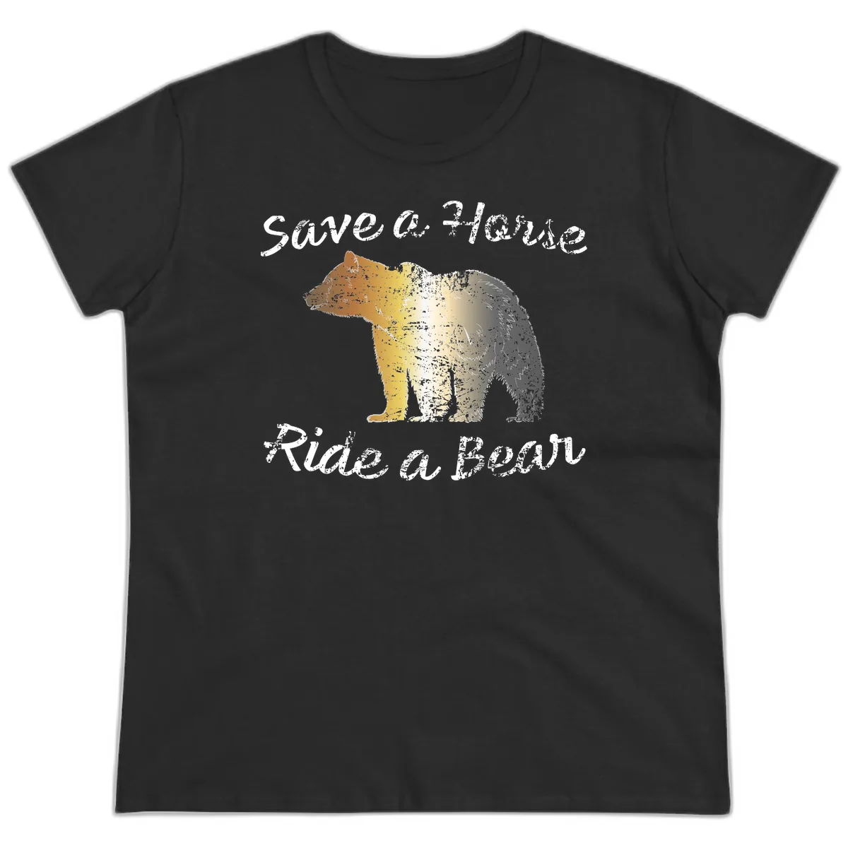 Save a Bear Wildlife Conservation Ladies Tee in Black
