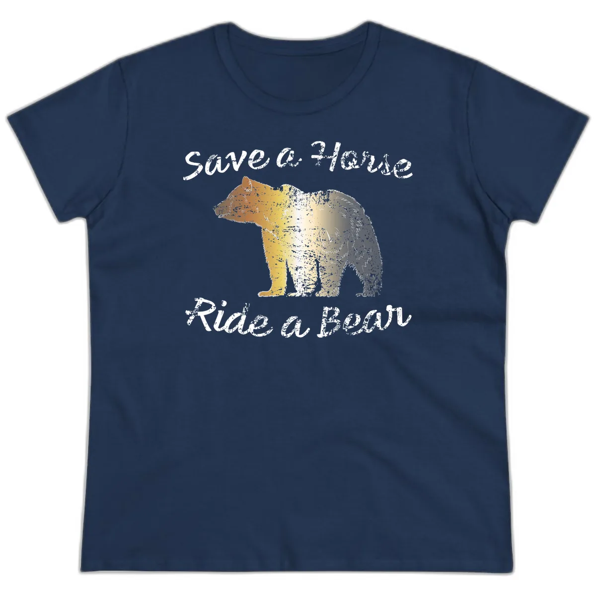 Save a Bear Wildlife Conservation Ladies Tee in Navy