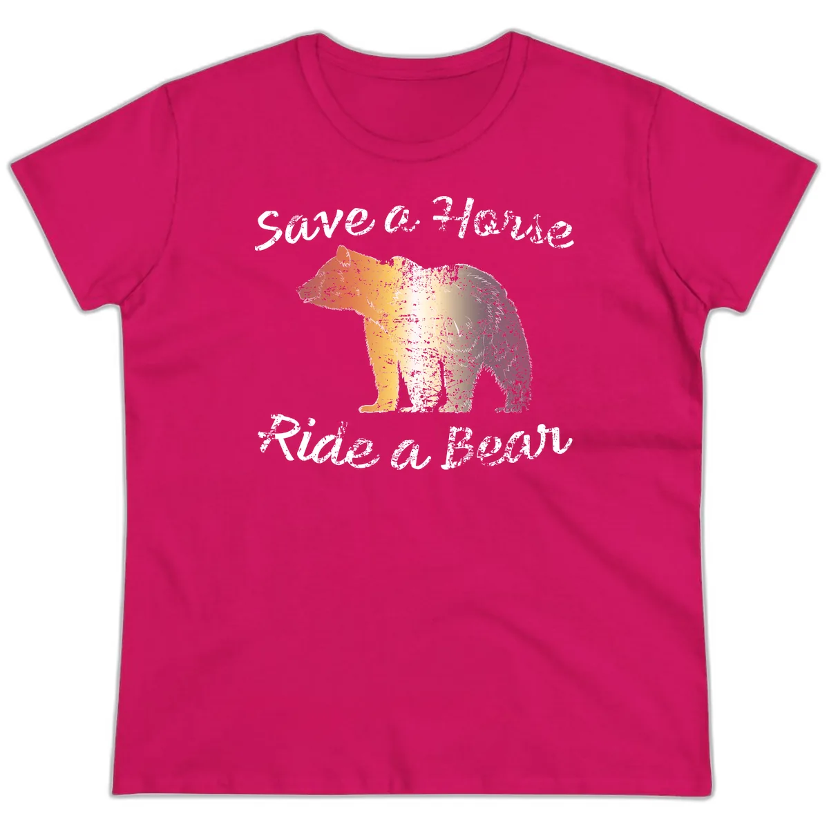 Save a Bear Wildlife Conservation Ladies Tee in Heliconia