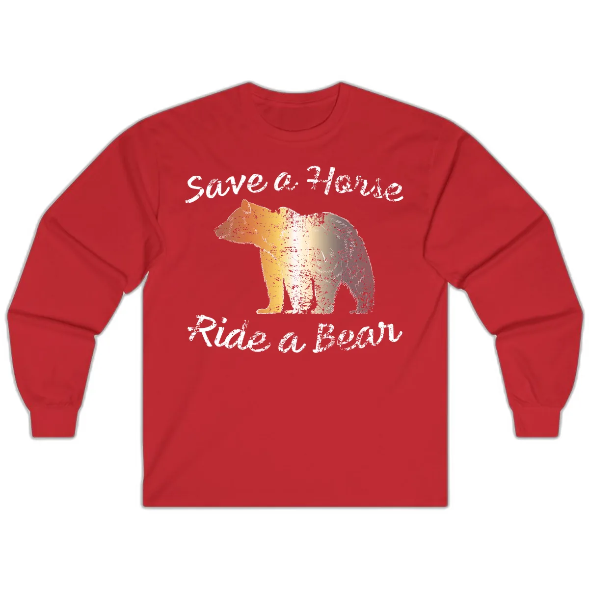 Save a Bear Wildlife Conservation Long Sleeve in Red