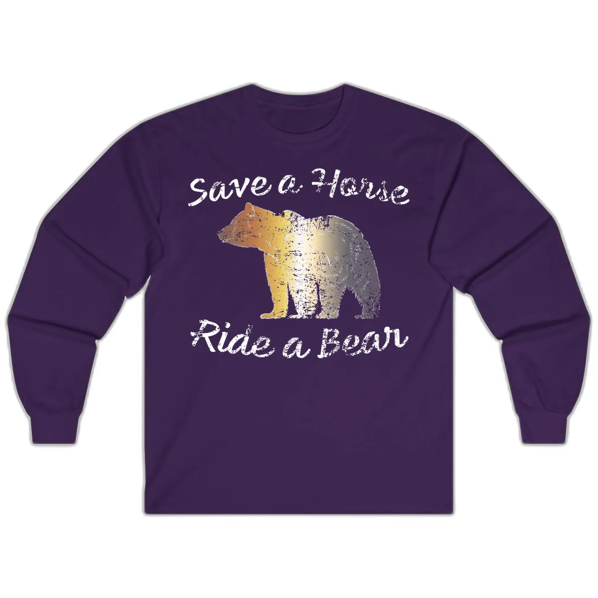 Save a Bear Wildlife Conservation Long Sleeve in Purple