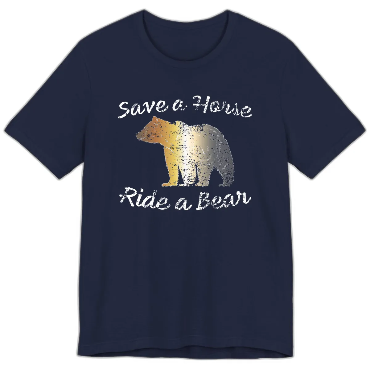 Save a Bear Wildlife Conservation Premium T-Shirt in Navy