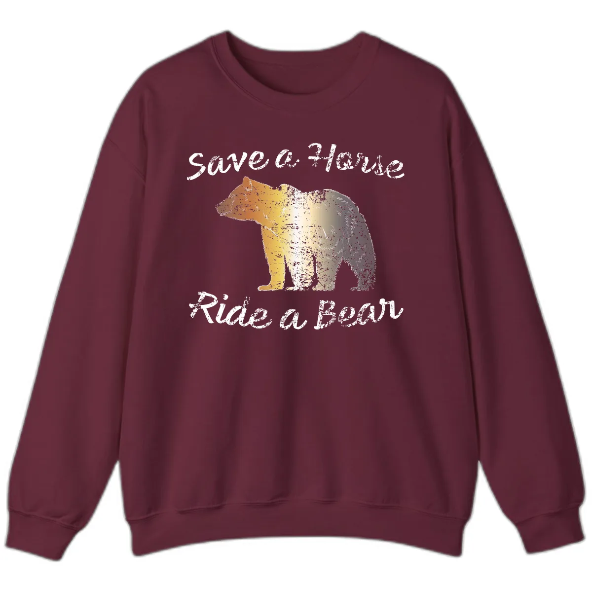 Save a Bear Wildlife Conservation Sweatshirt in Maroon