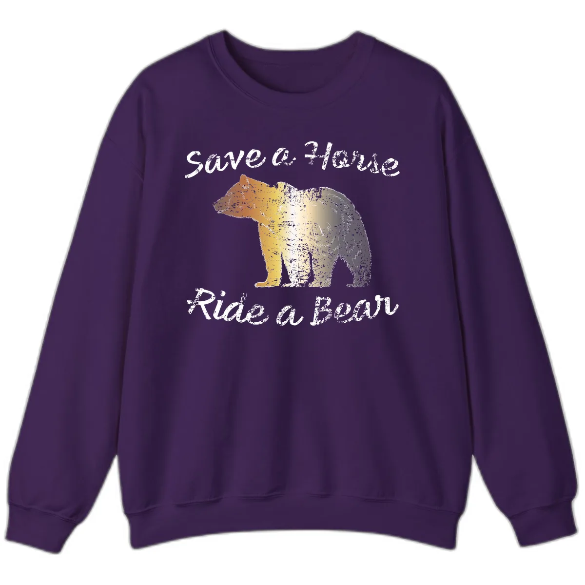 Save a Bear Wildlife Conservation Sweatshirt in Purple