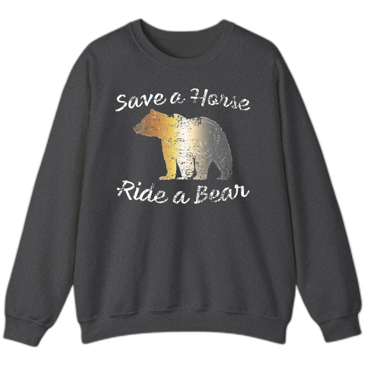 Save a Bear Wildlife Conservation Sweatshirt in Dark Heather