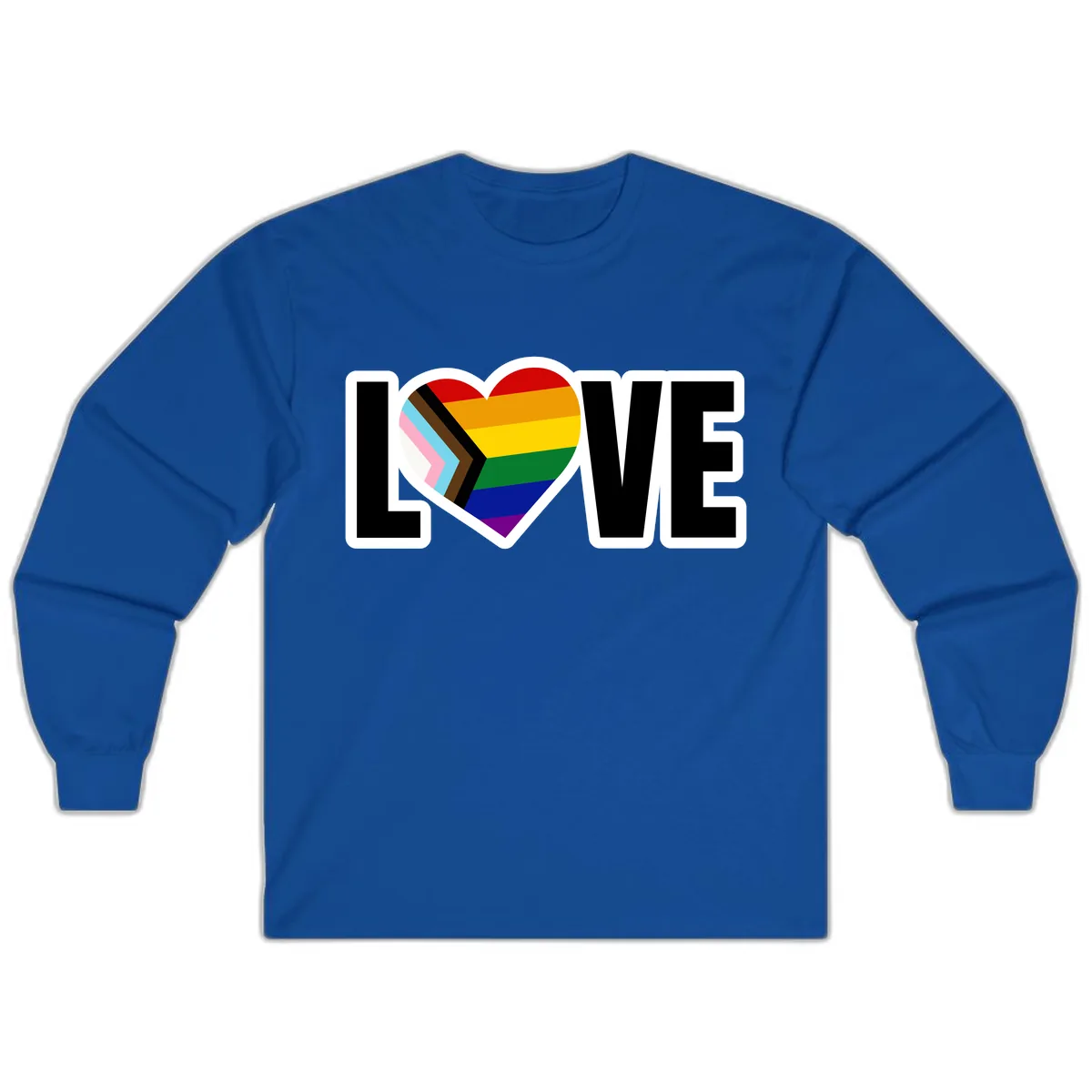 Love Is Love Pride Heart Long Sleeve in Royal