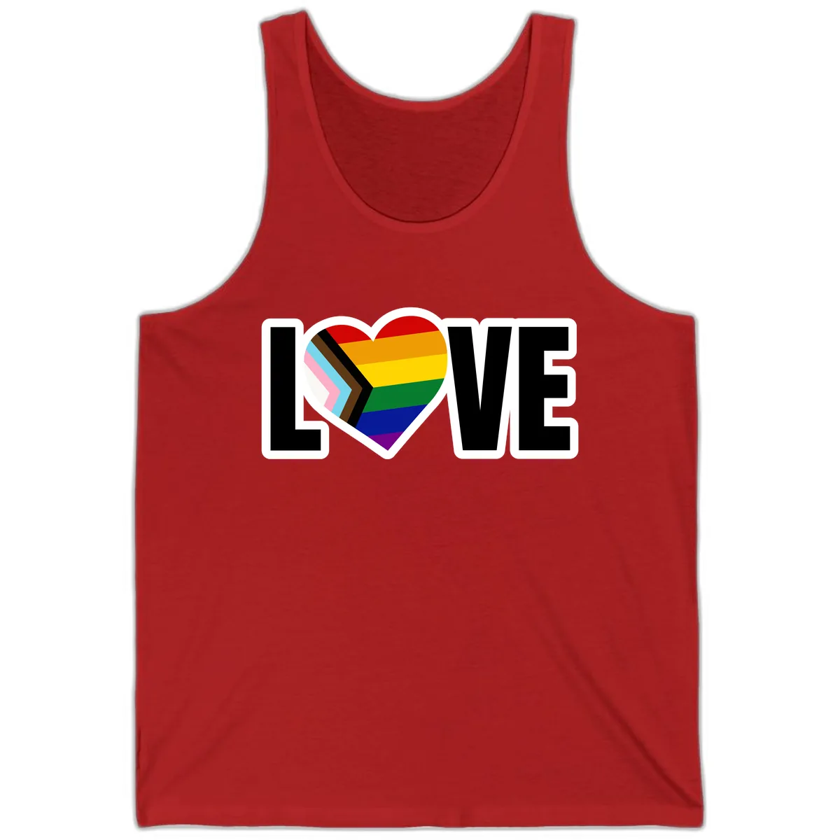 Love Is Love Pride Heart Tank in Red