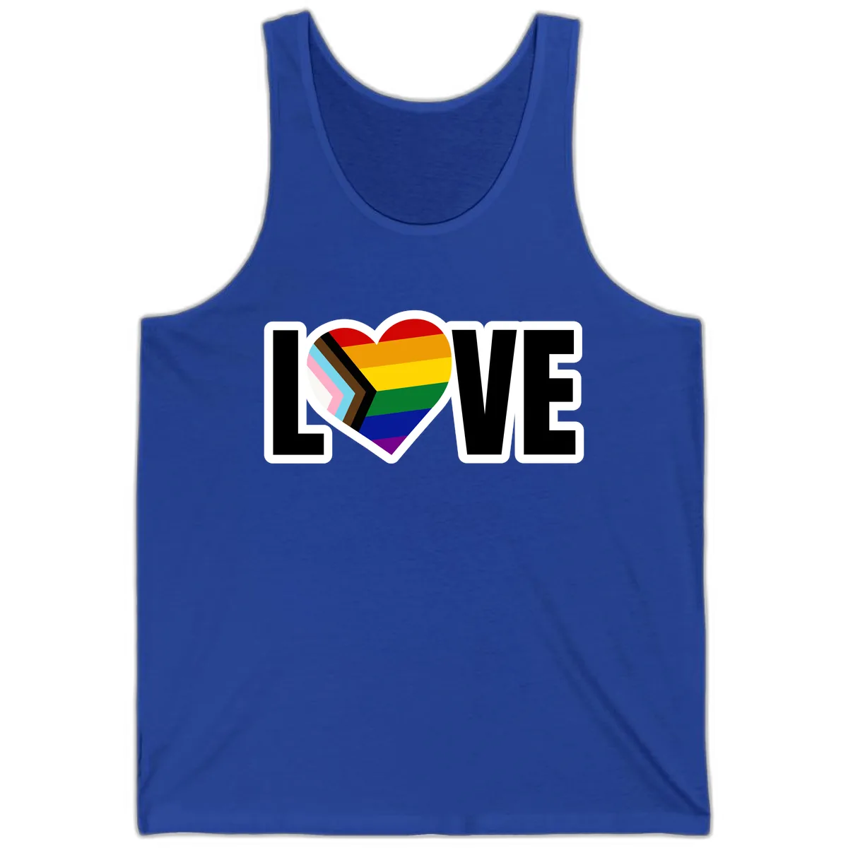 Love Is Love Pride Heart Tank in True Royal