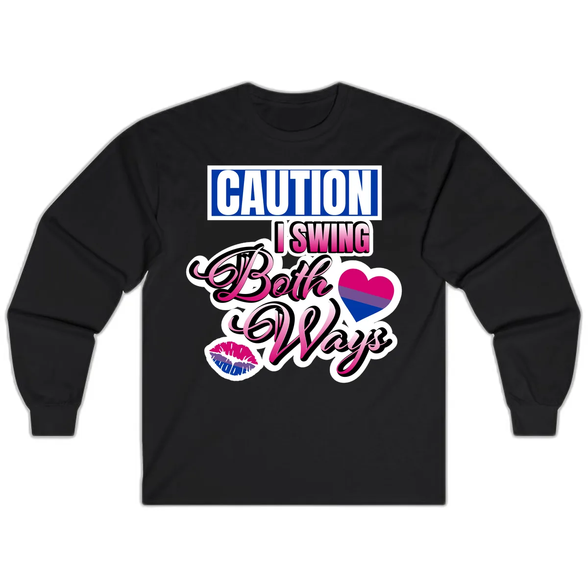 Caution Swing Both Ways Long Sleeve in Black