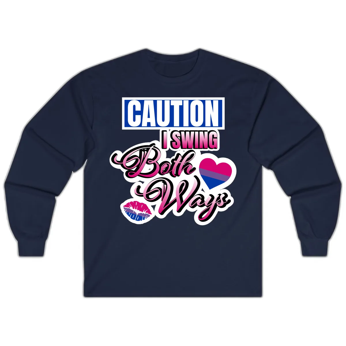 Caution Swing Both Ways Long Sleeve in Navy