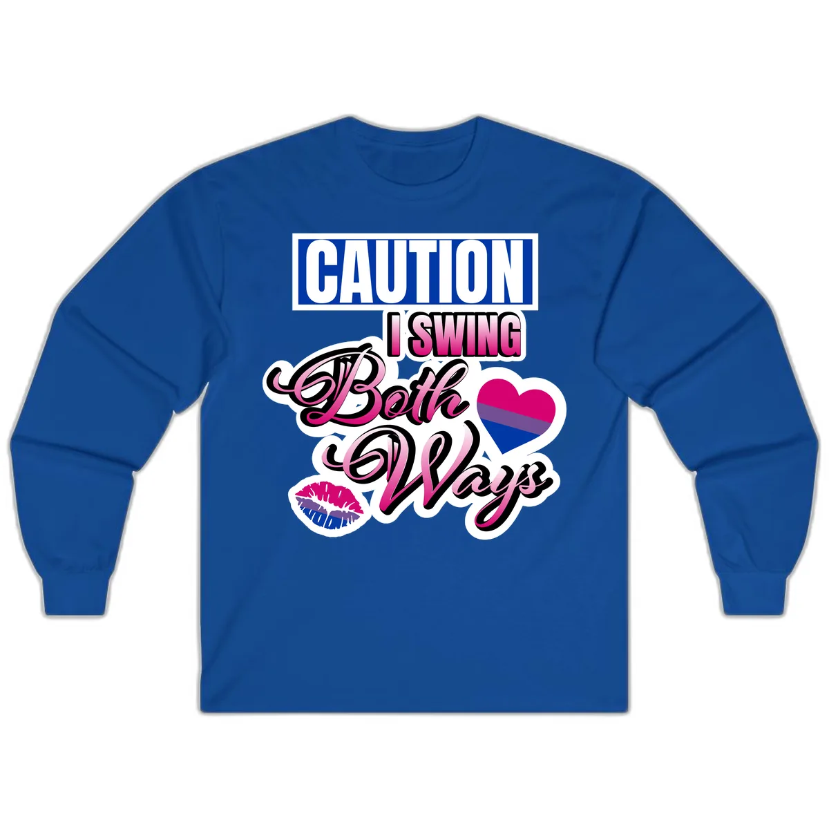 Caution Swing Both Ways Long Sleeve in Royal