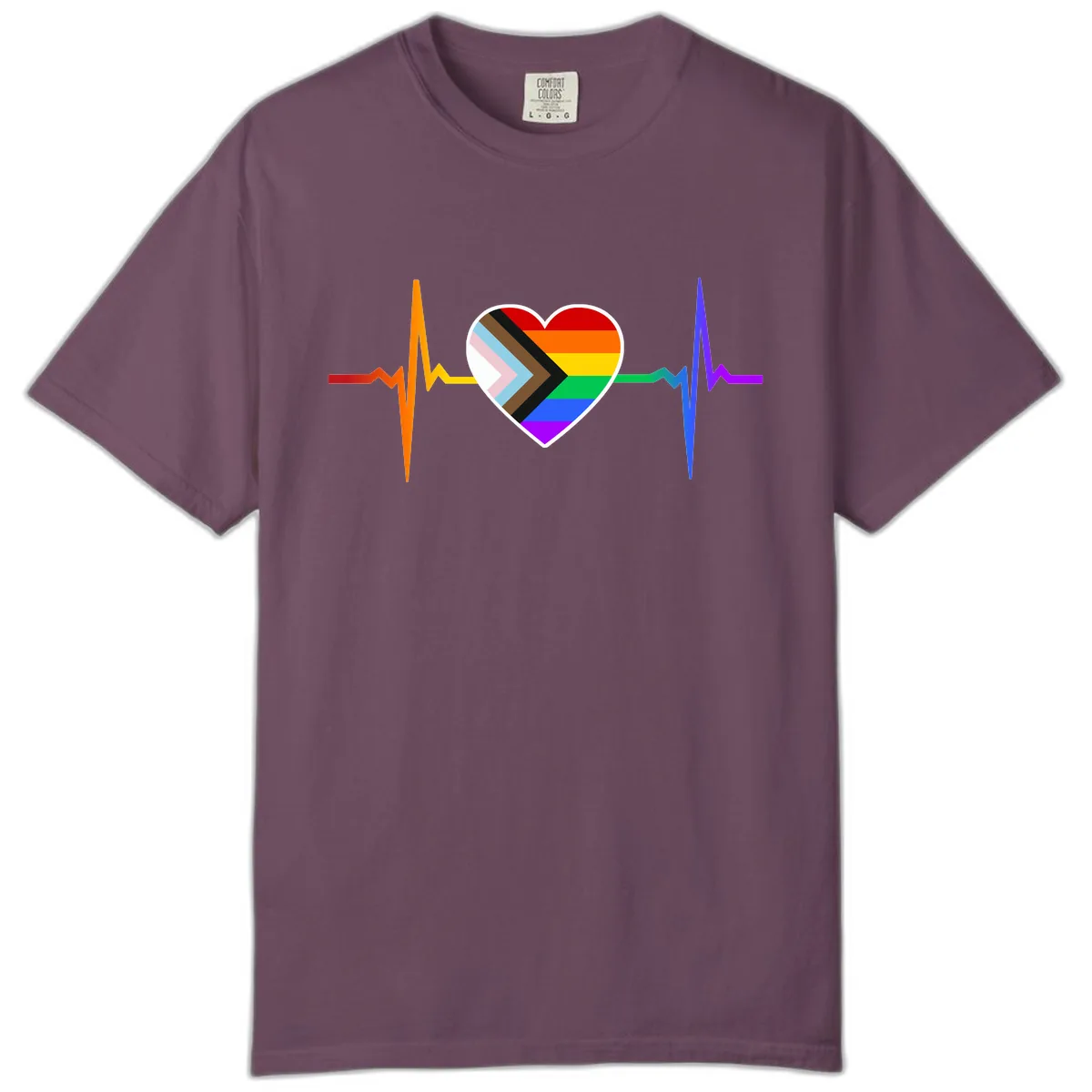 Progress Pride Heartbeat Comfort Color in Berry