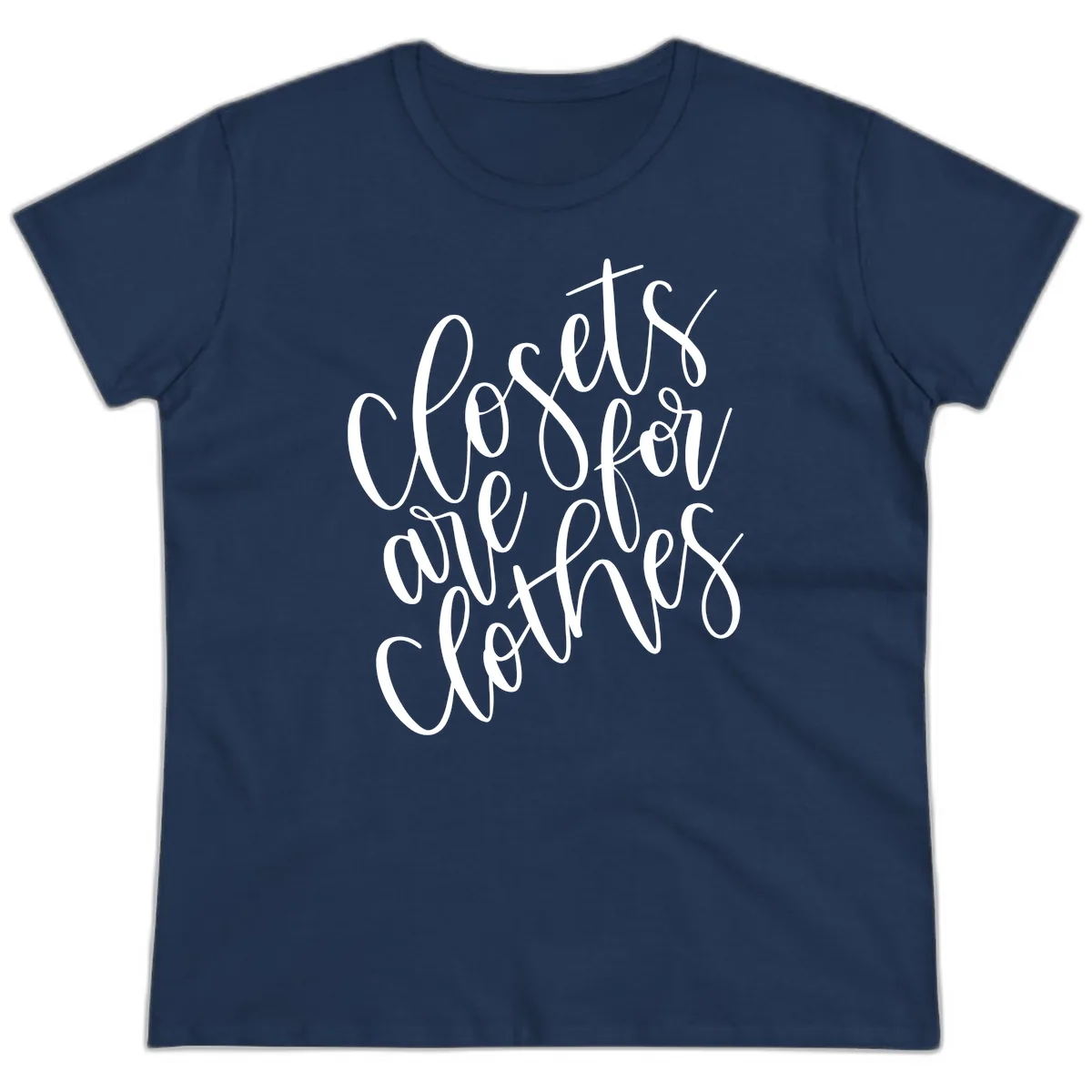 We Are All Connected Pride Design Ladies Tee in Navy