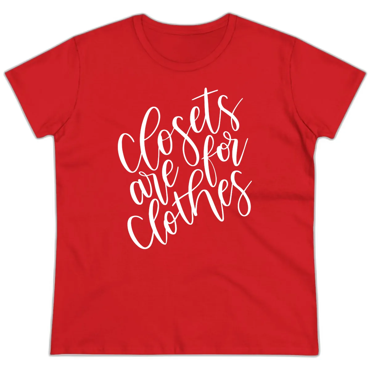 We Are All Connected Pride Design Ladies Tee in Red