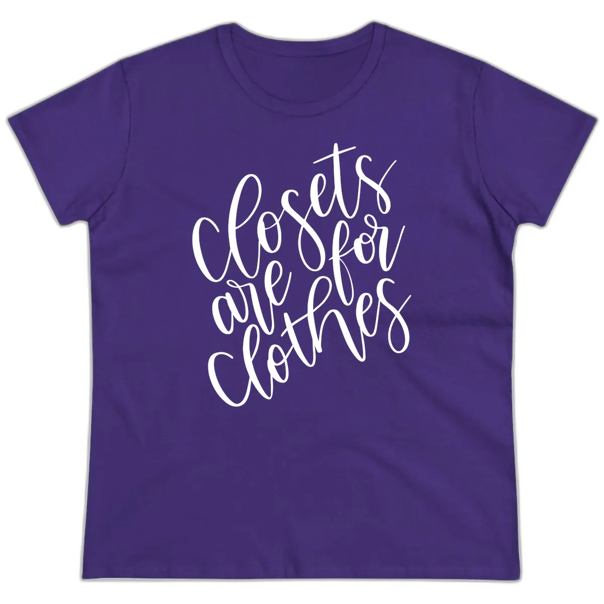 We Are All Connected Pride Design Ladies Tee in Purple