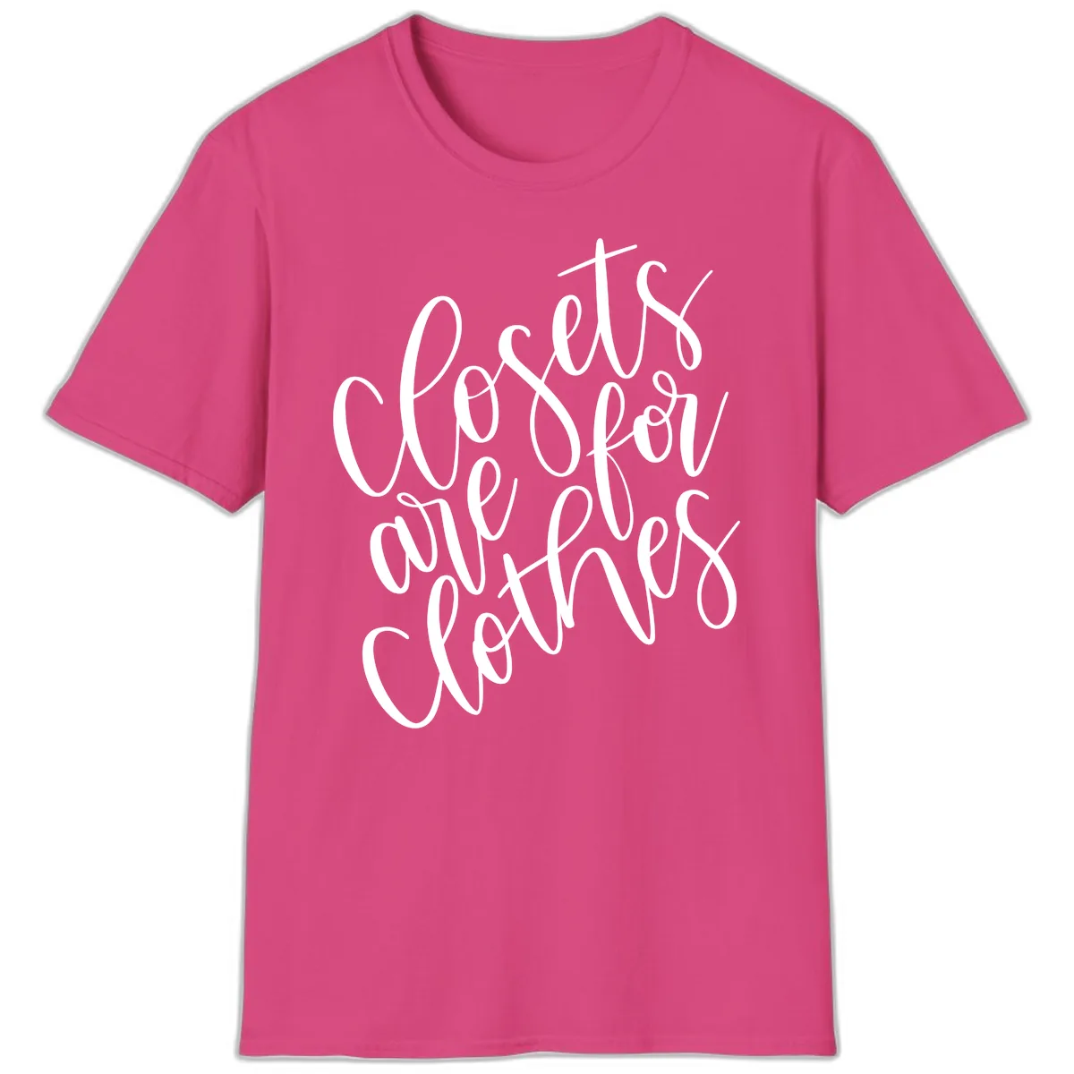 We Are All Connected Pride Design T-Shirt in Heliconia