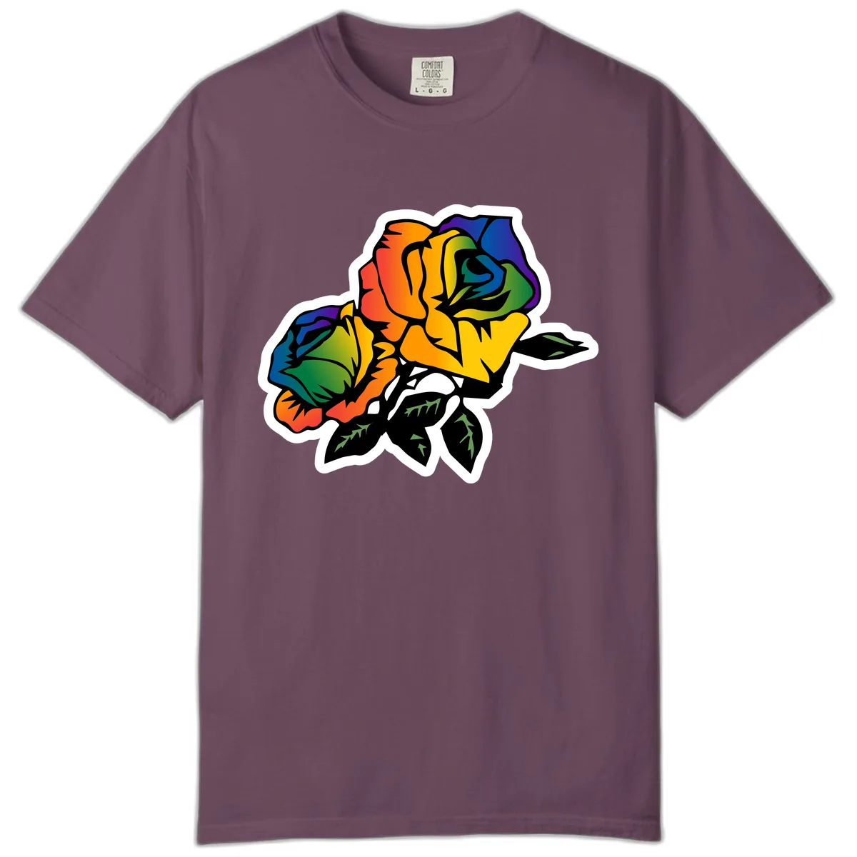 Rainbow Pride Rose Comfort Color in Berry