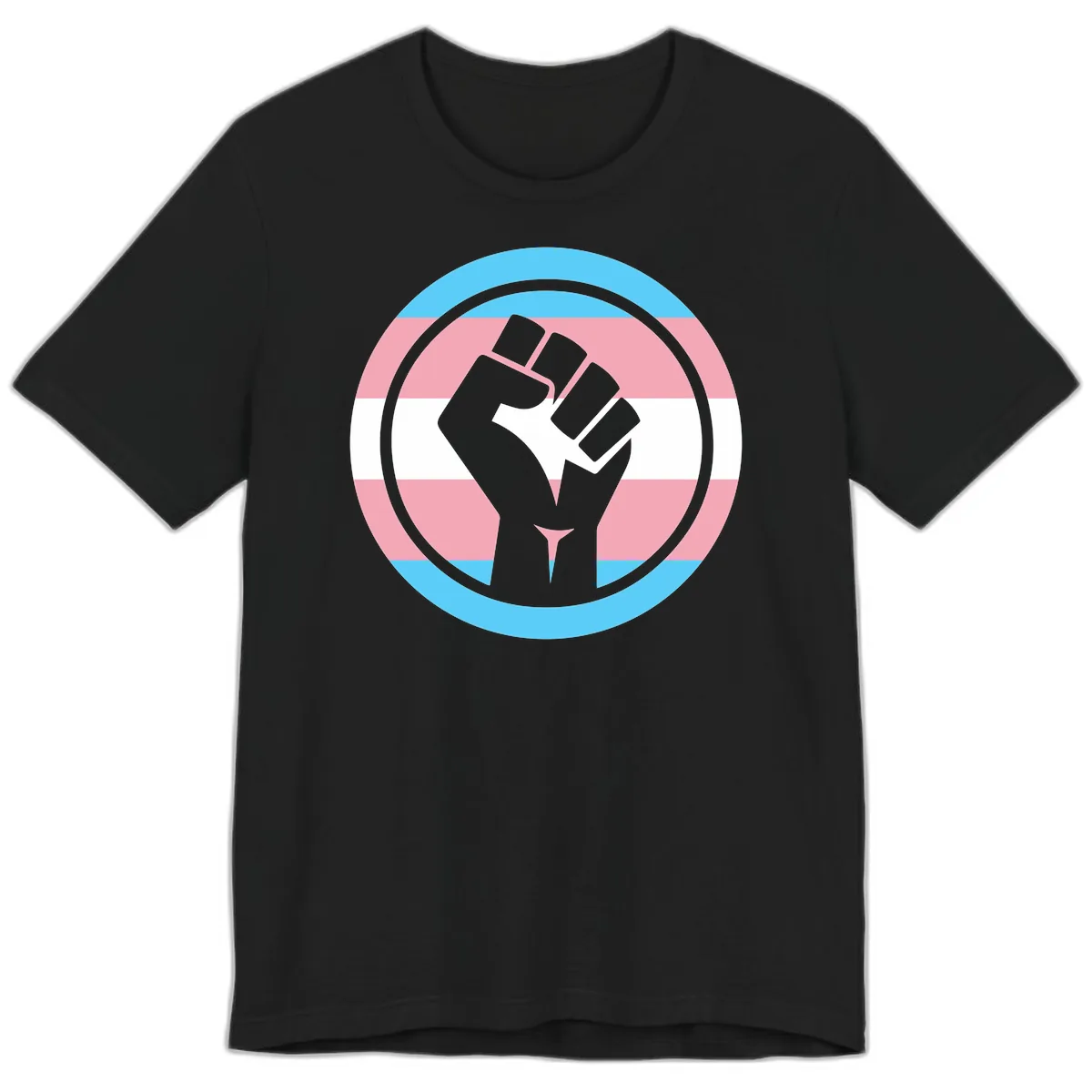 Trans Pride Fist Power Premium T-Shirt in Black