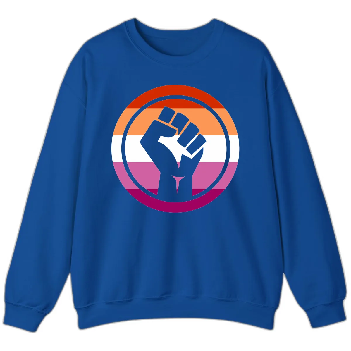 Rainbow Pride Fist Power Sweatshirt in Royal