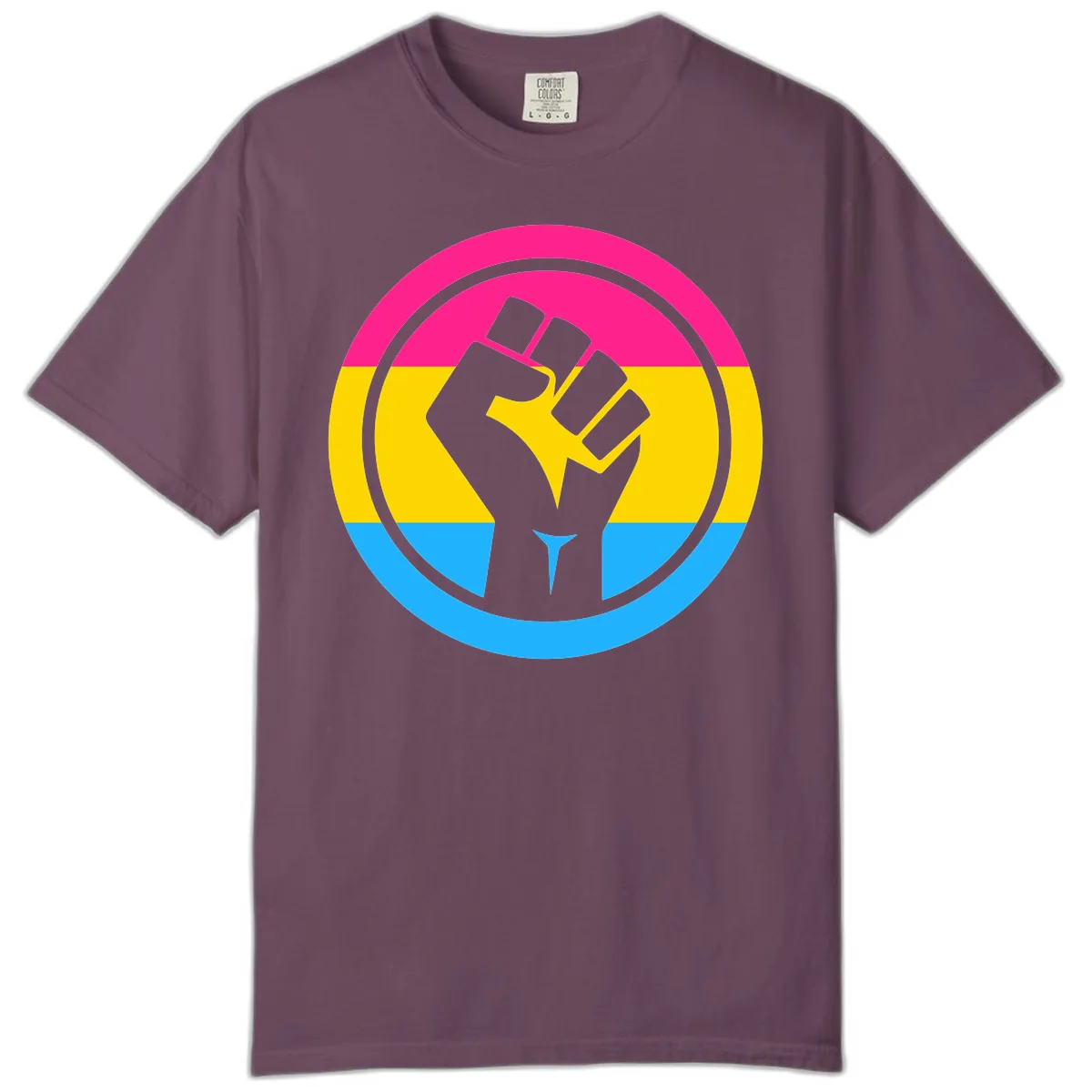 Fist Power Pride Circle Comfort Color in Berry