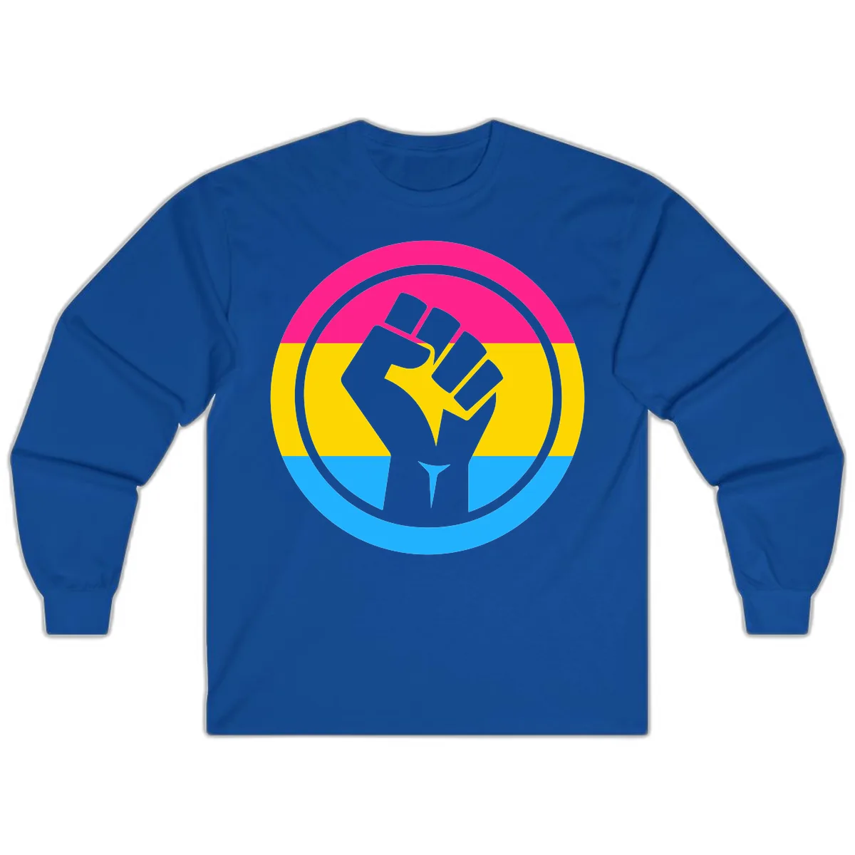 Fist Power Pride Circle Long Sleeve in Royal