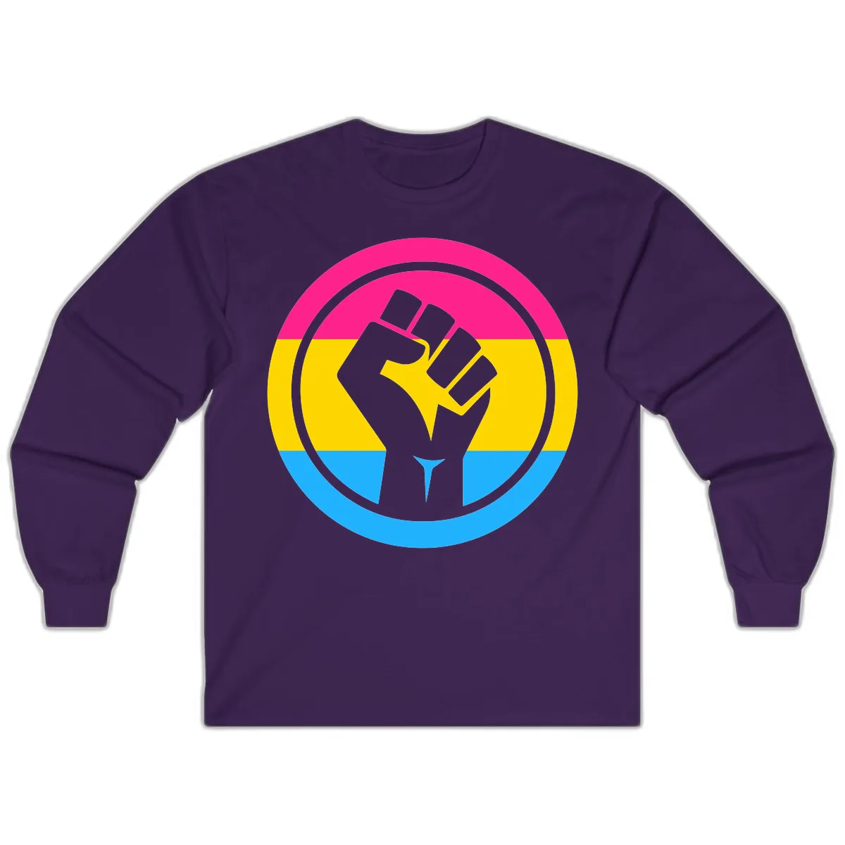 Fist Power Pride Circle Long Sleeve in Purple