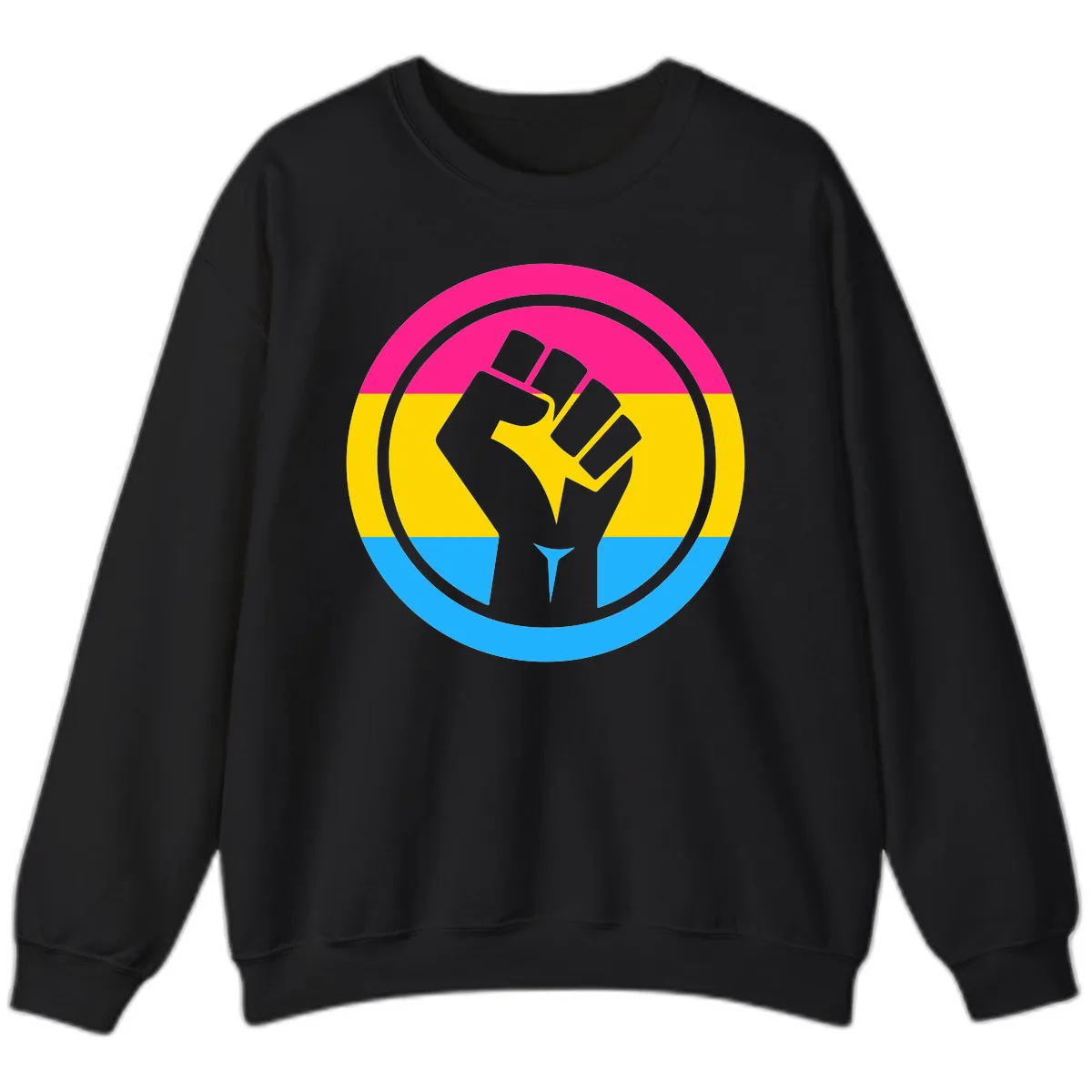 Fist Power Pride Circle Sweatshirt in Black