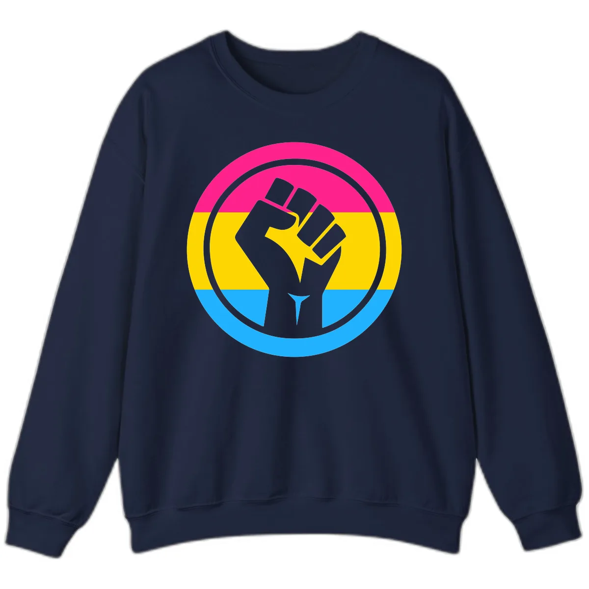 Fist Power Pride Circle Sweatshirt in Navy